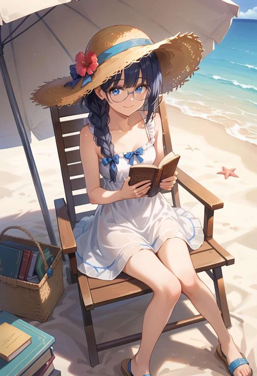 ビーチで読書 | の人気AIイラスト・グラビア