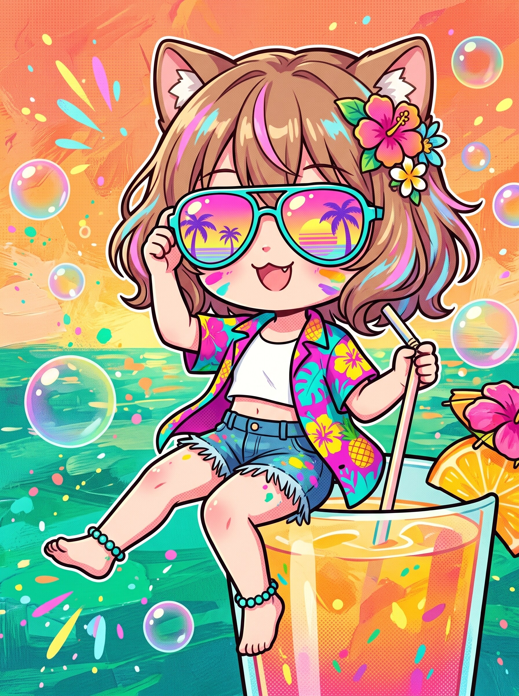 カラフル・サマー・キャンバス | の人気AIイラスト・グラビア