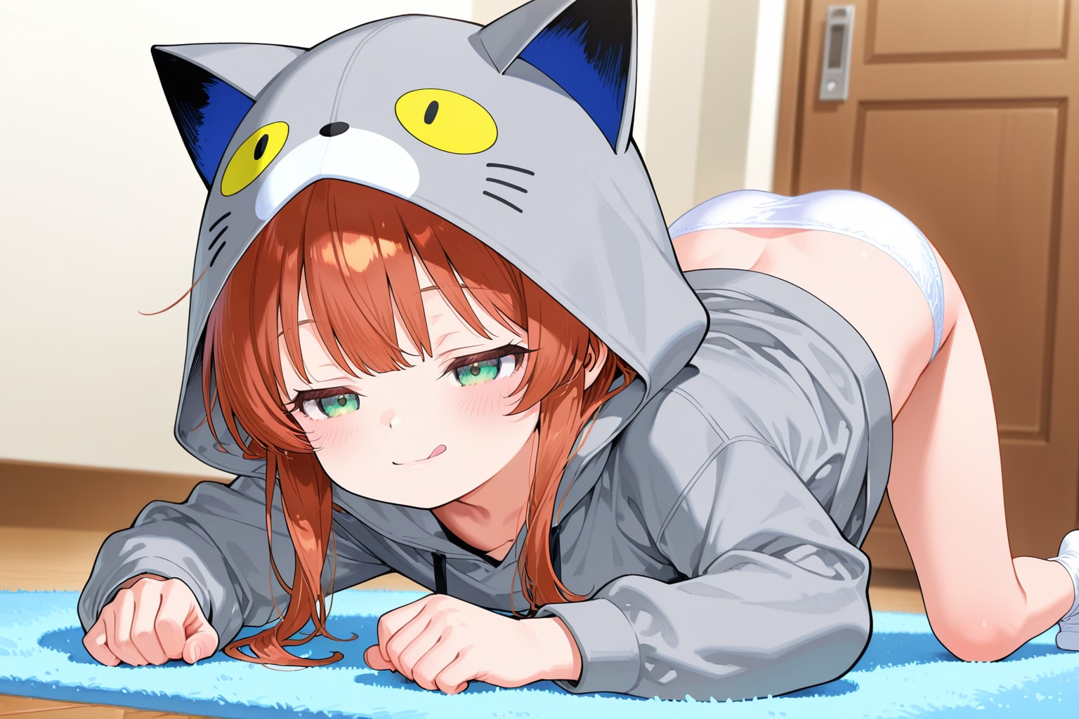 獲物を追い詰めたネコチャン