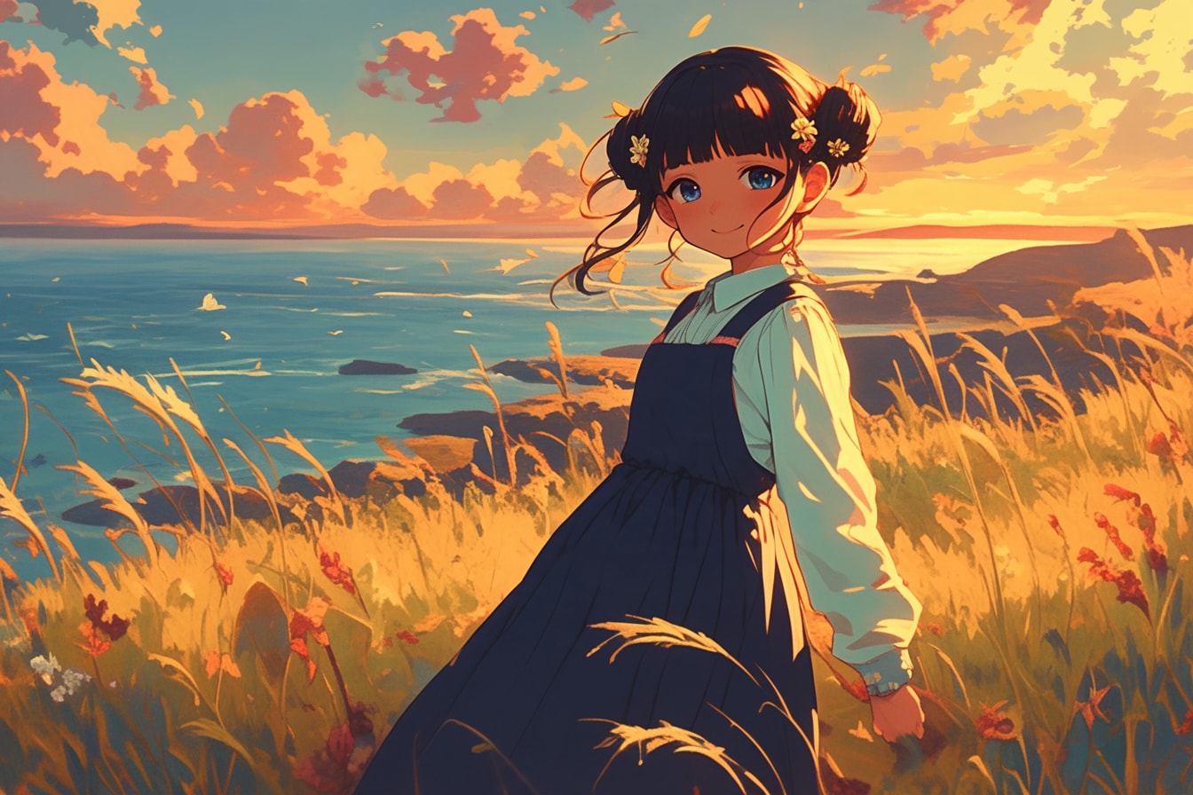 夕暮れのおだんごちゃん🍡✨230 | の人気AIイラスト・グラビア