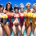ことしのなつはみんなでひこうきにのってすごくとおいうみにいきました。 2枚目
