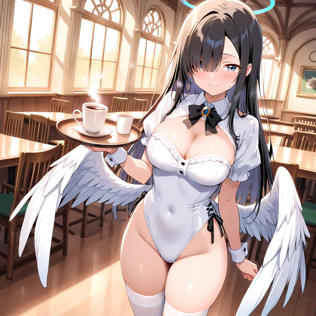 レオタードでお給仕
