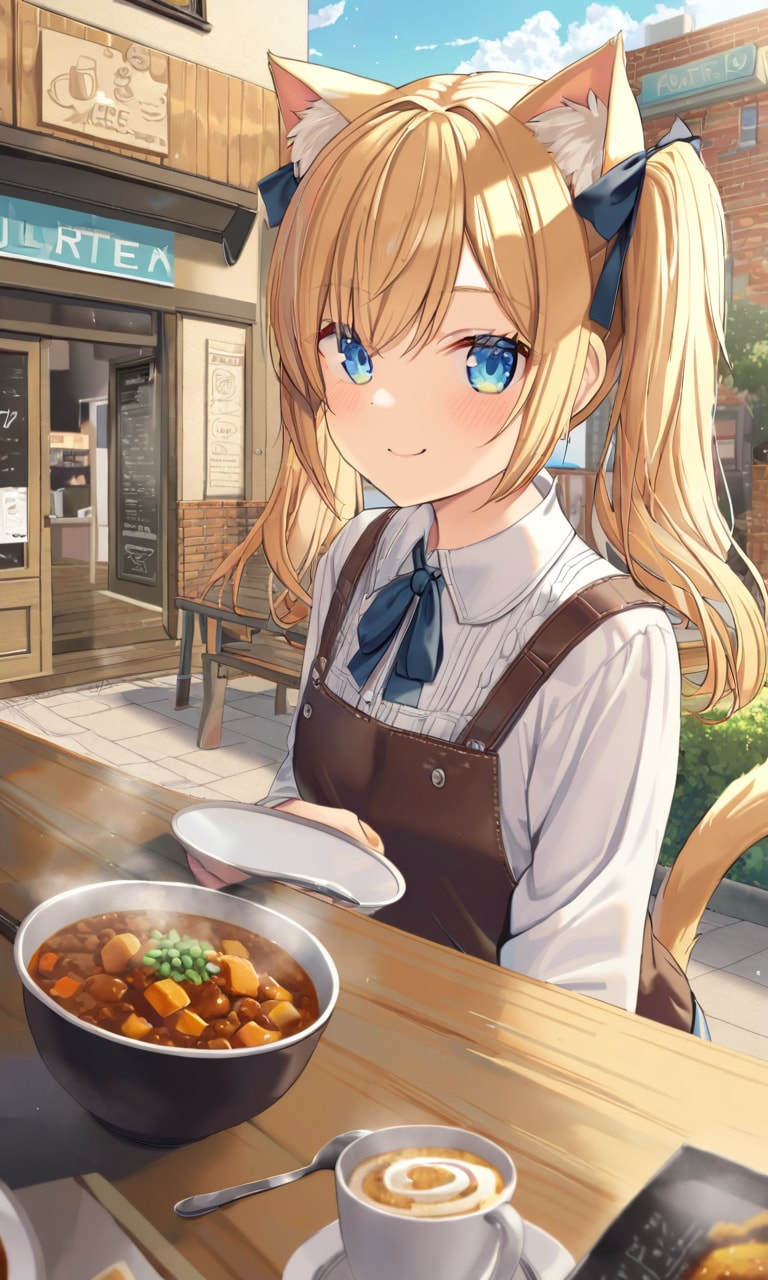 こるり「麻婆豆腐」まや「カレーライスだっ」 | の人気AIイラスト・グラビア