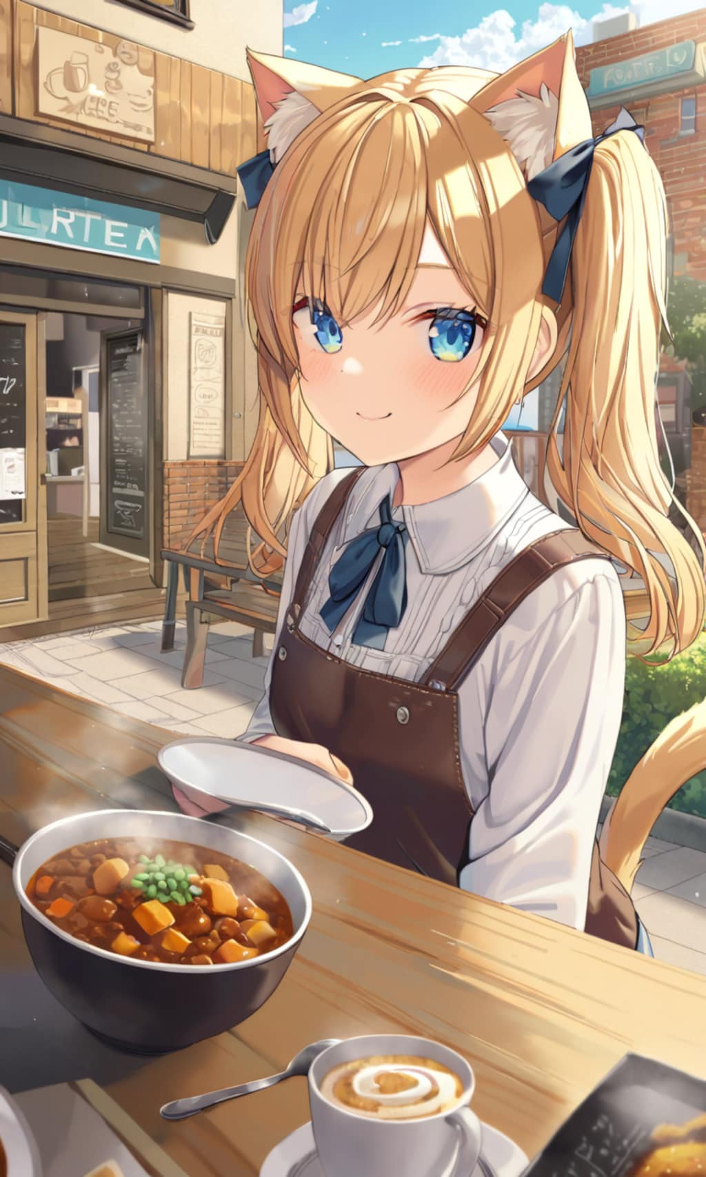 こるり「麻婆豆腐」まや「カレーライスだっ」