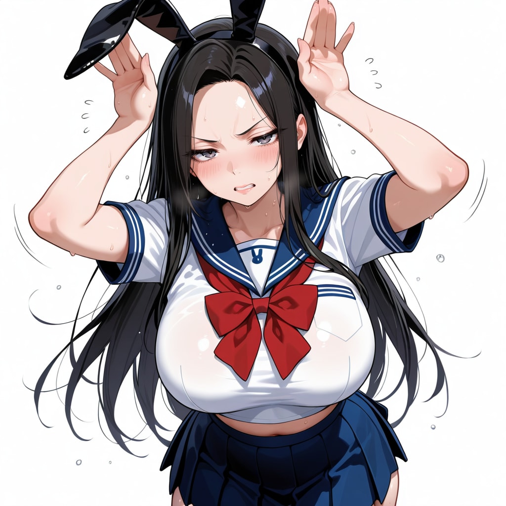 嫌々踊る熟女セーラーバニー