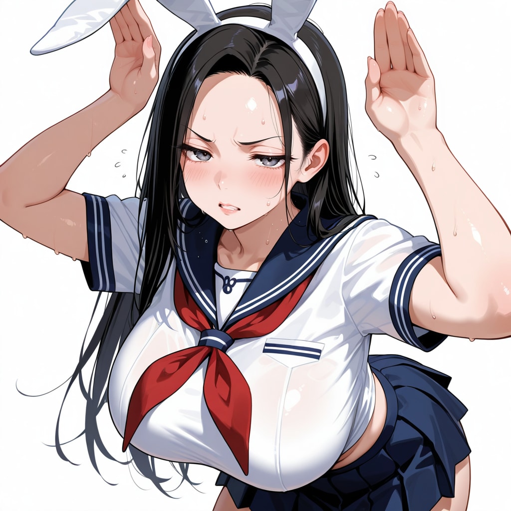 嫌々踊る熟女セーラーバニー