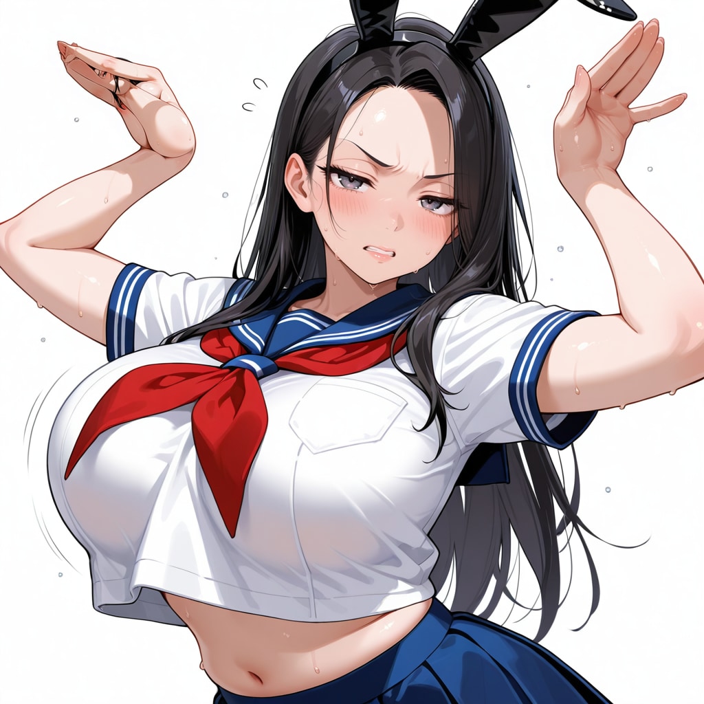 嫌々踊る熟女セーラーバニー