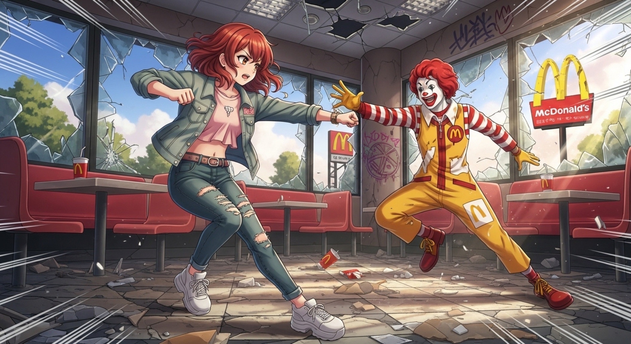 バトルオブマクドナルド🍔 | の人気AIイラスト・グラビア