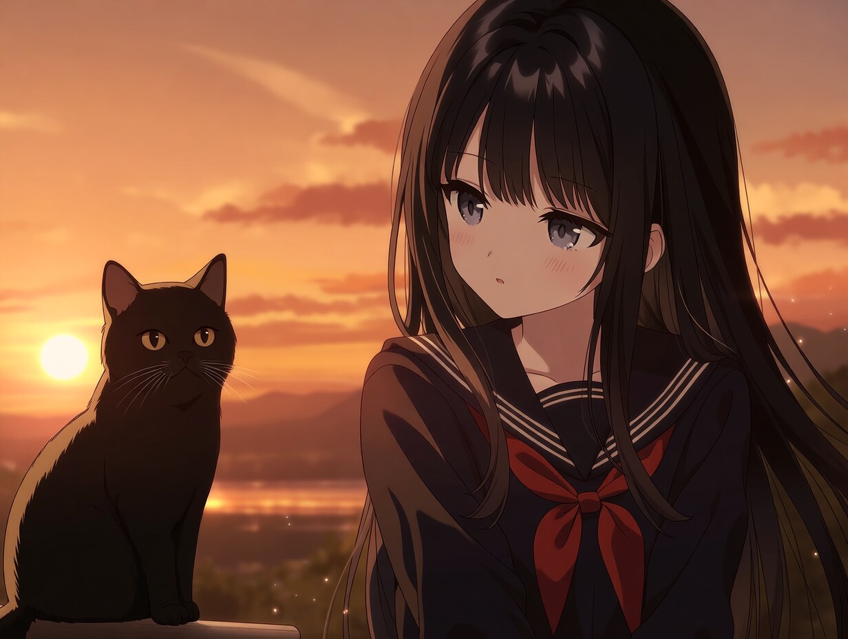 夕暮れ