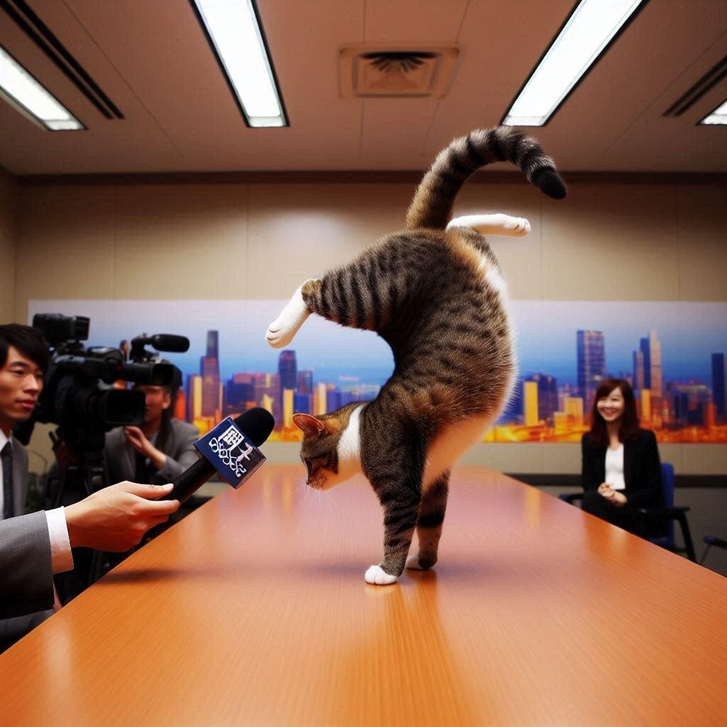 現代社会の縮図猫