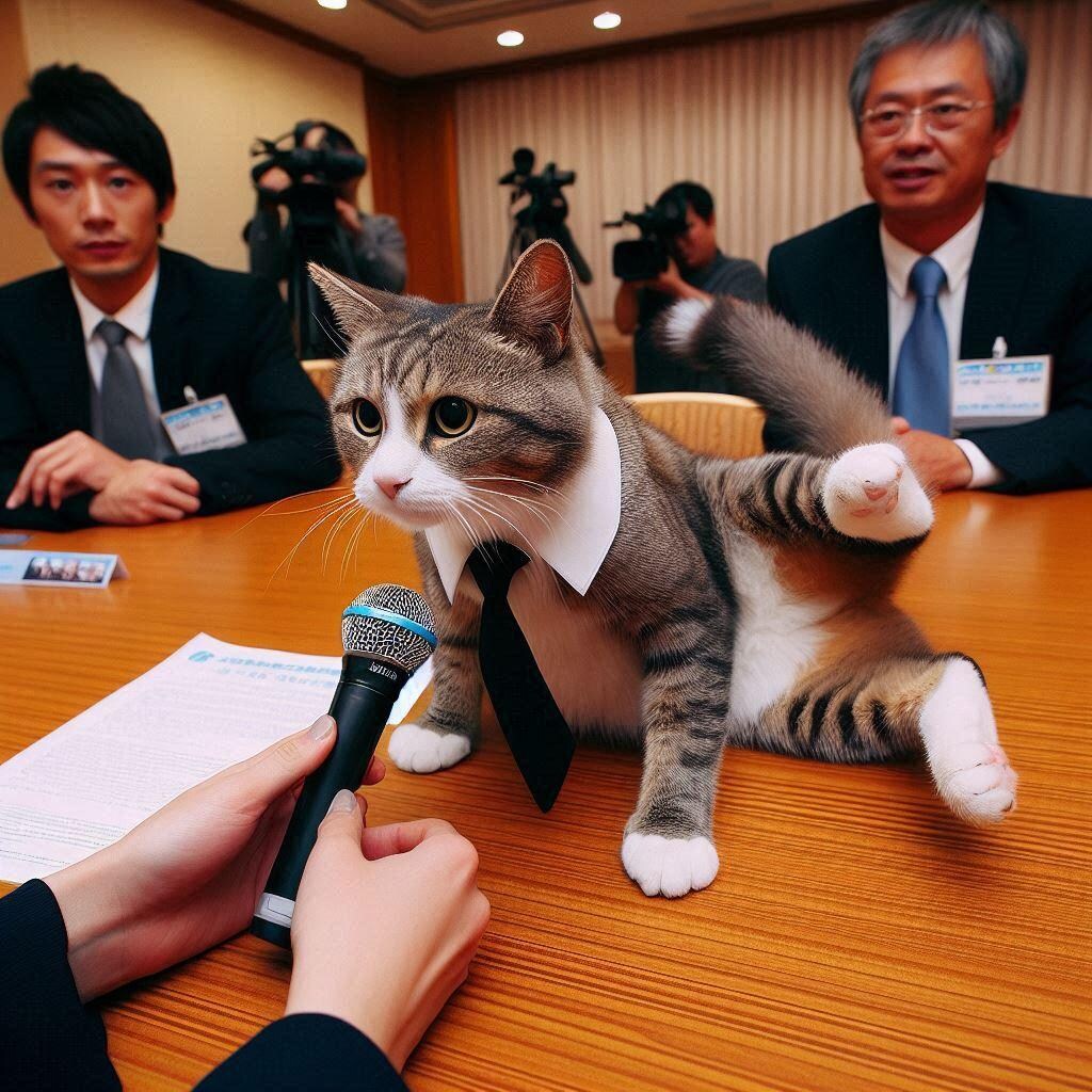 現代社会の縮図猫