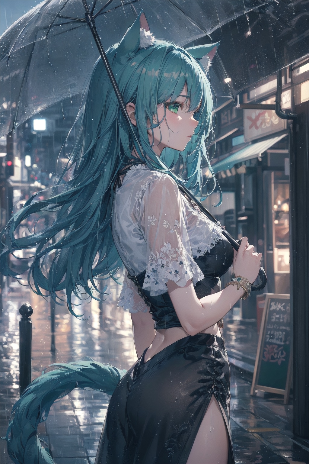 雨と傘☔🐱