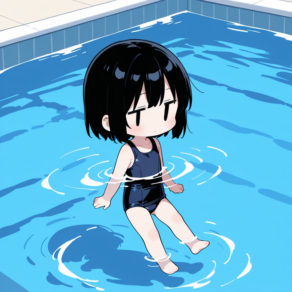 泳いでみる