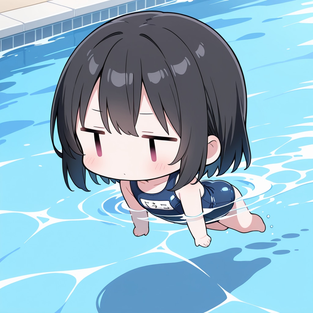 泳いでみる