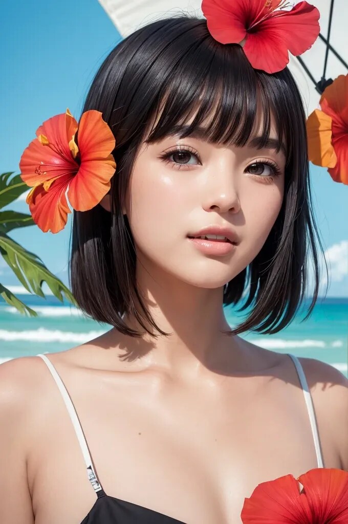 黒髪ショート