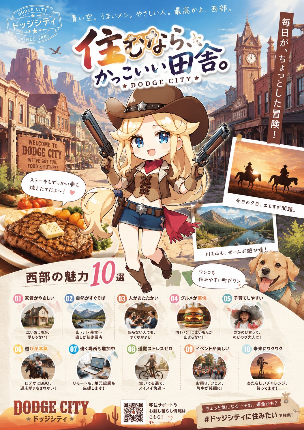 西部の町 | の人気AIイラスト・グラビア