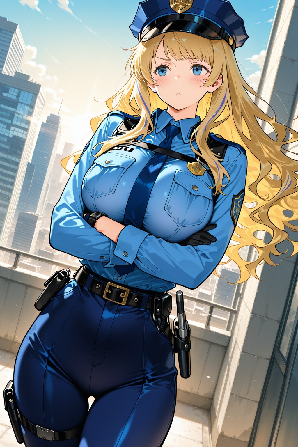 警察官な金髪さん1