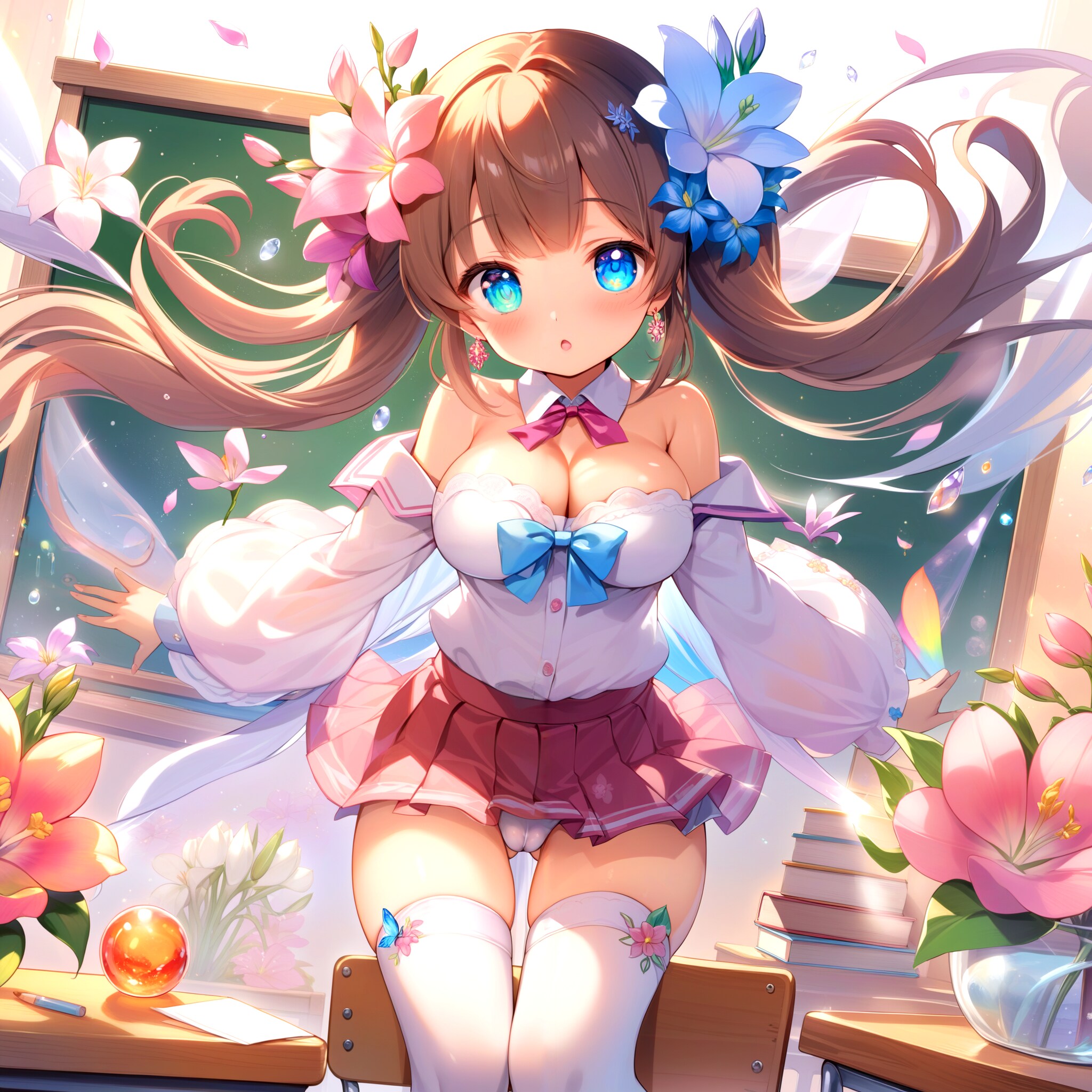 教室の花