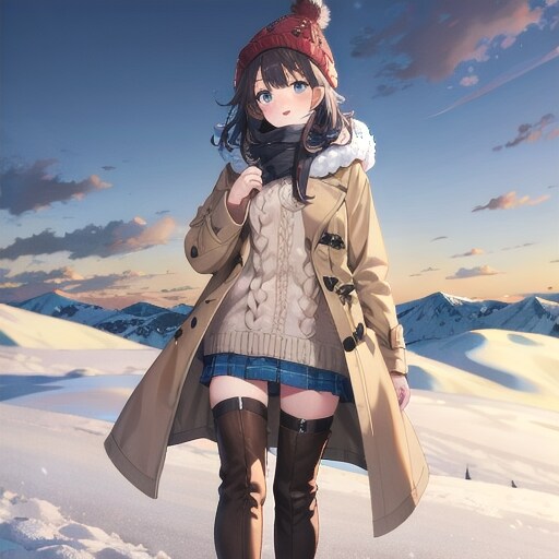 冬のお散歩 | の人気AIイラスト・グラビア