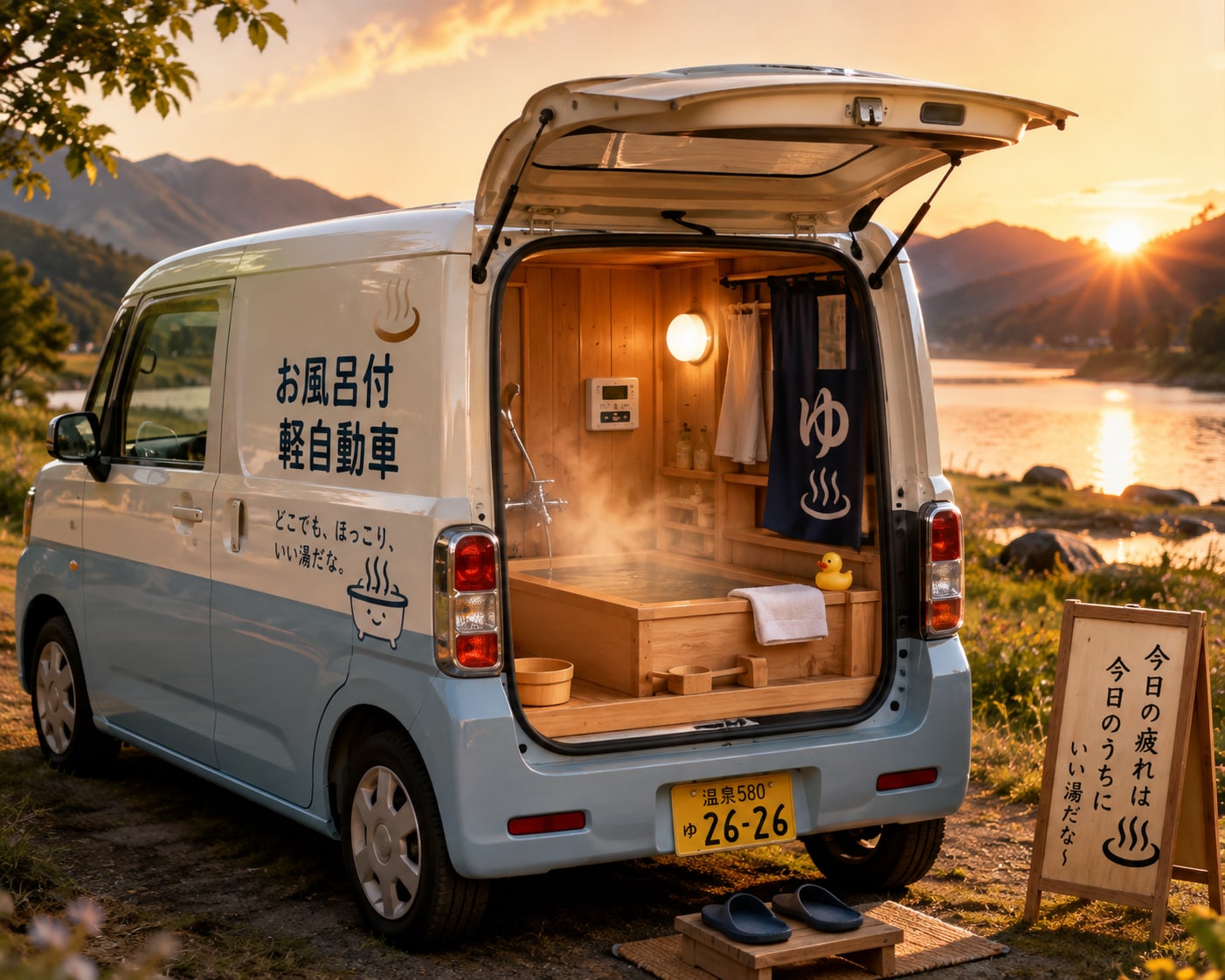 風呂付軽自動車ついに登場!!
