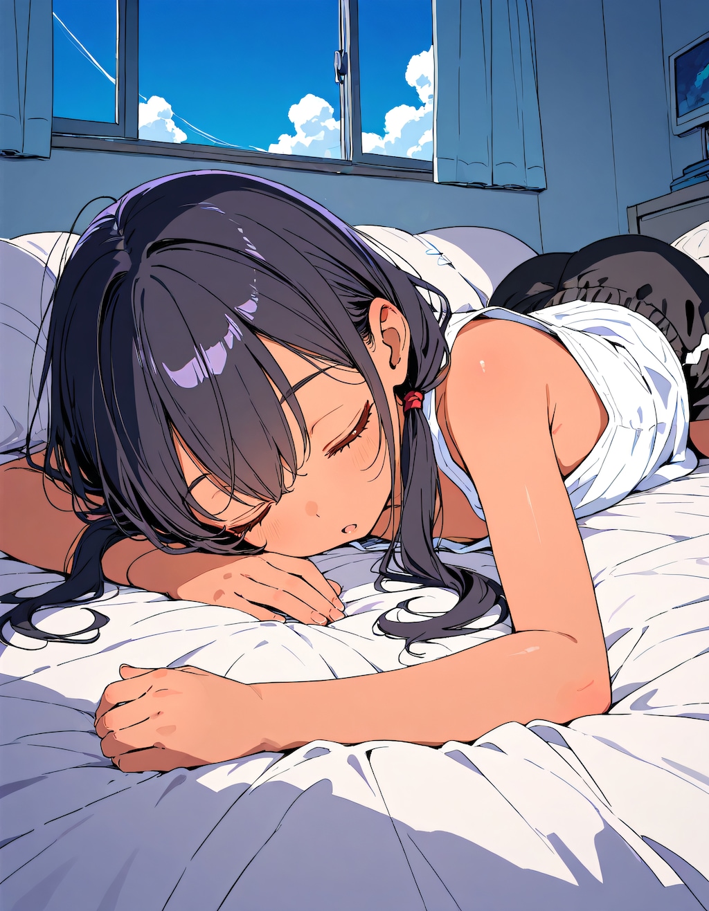 冷房が効いた部屋で