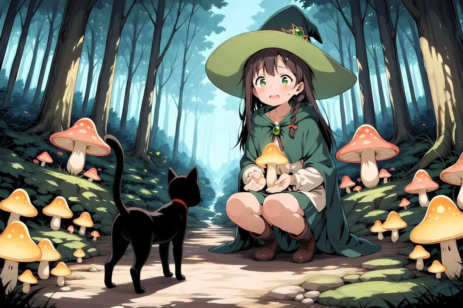 キノコの森と魔女 | の人気AIイラスト・グラビア