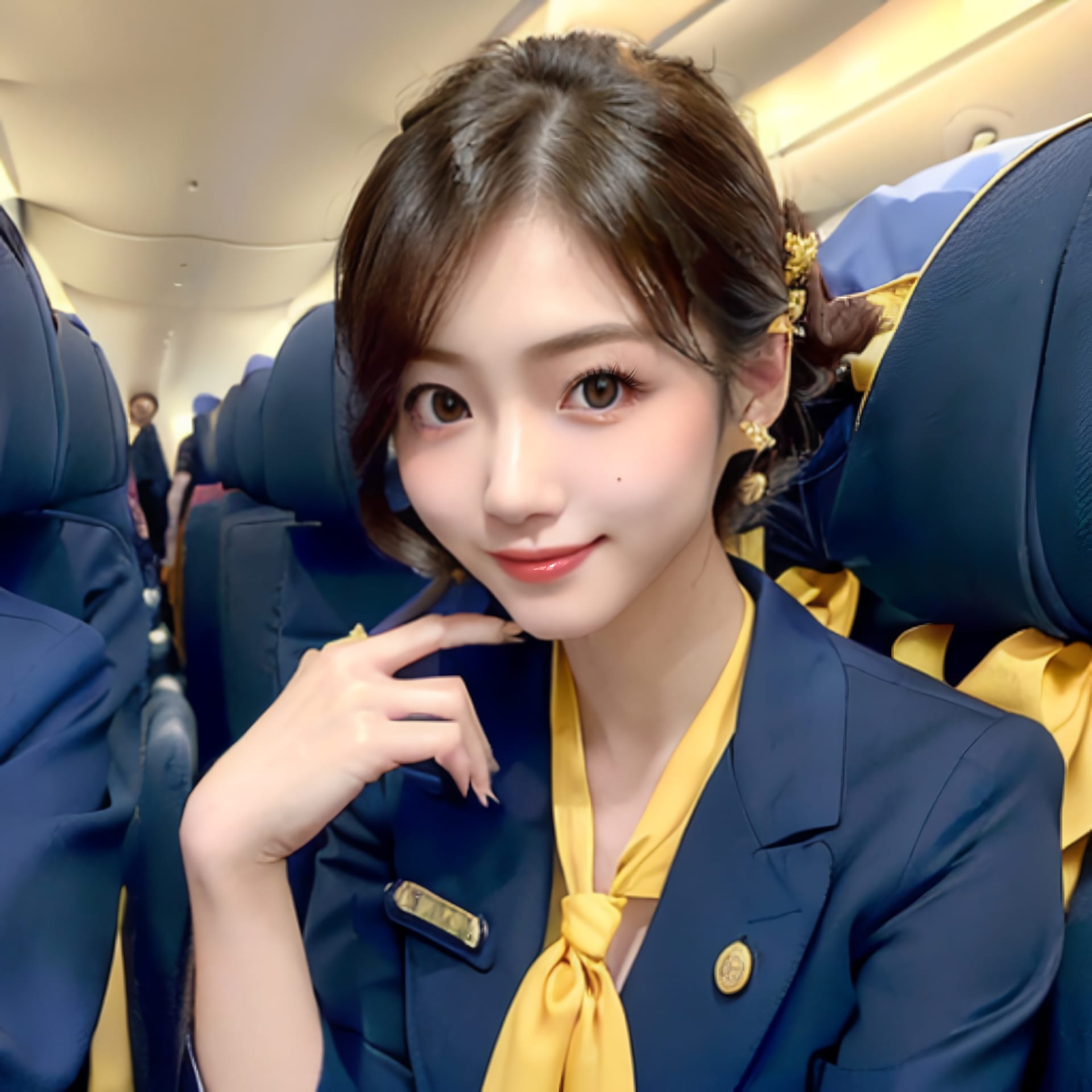 ９枚のアイドル顔CA