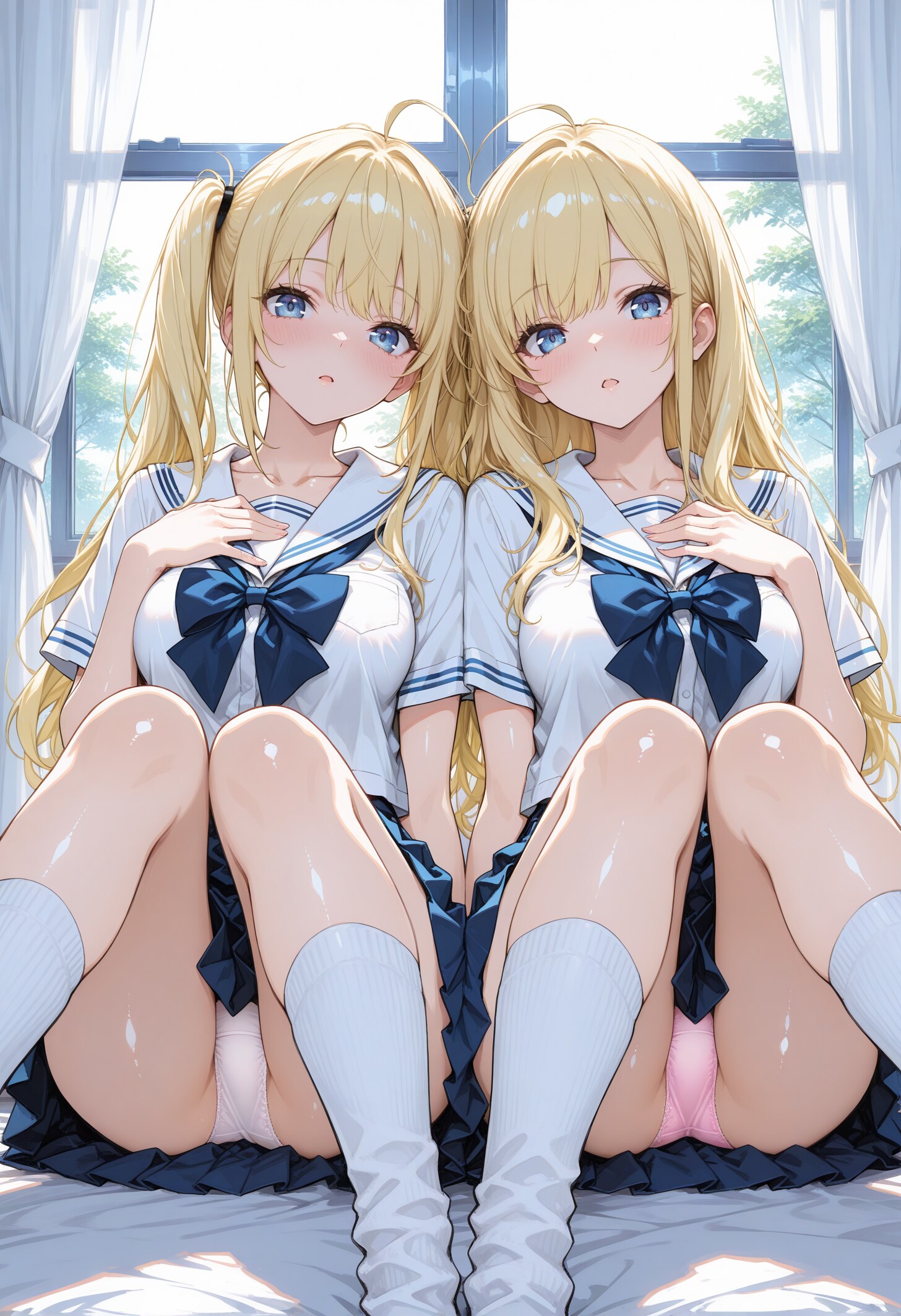 双子パンチラ