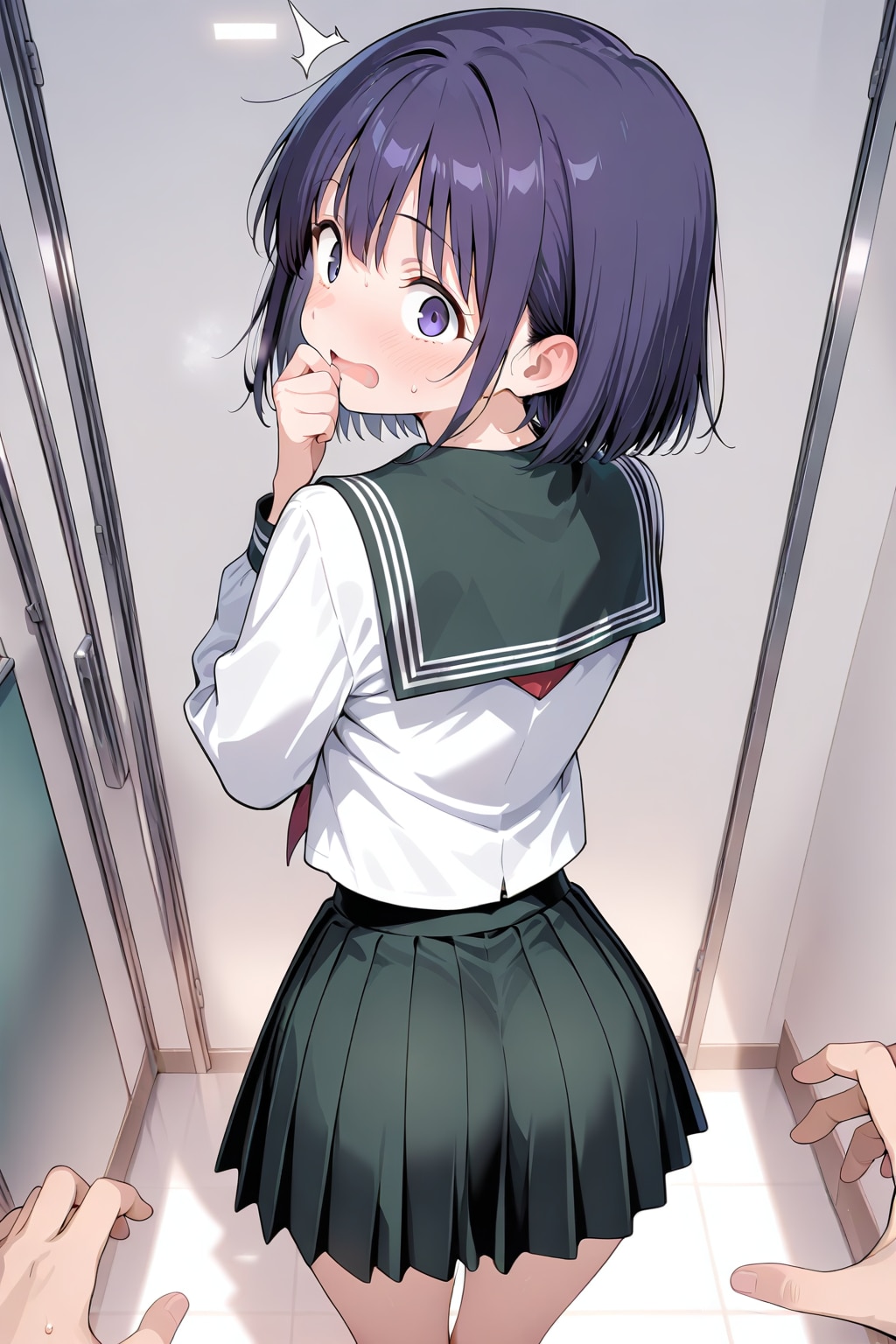 ねぇ・・出られないよぅ・・・。