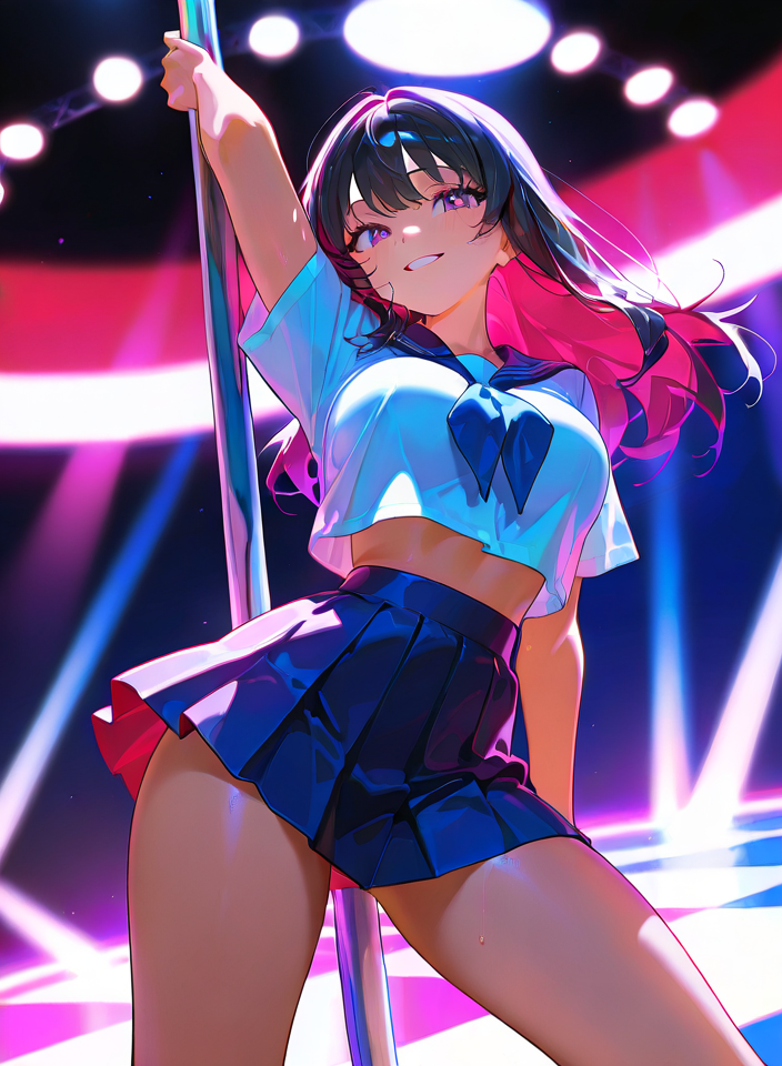 制服ポールダンス | の人気AIイラスト・グラビア