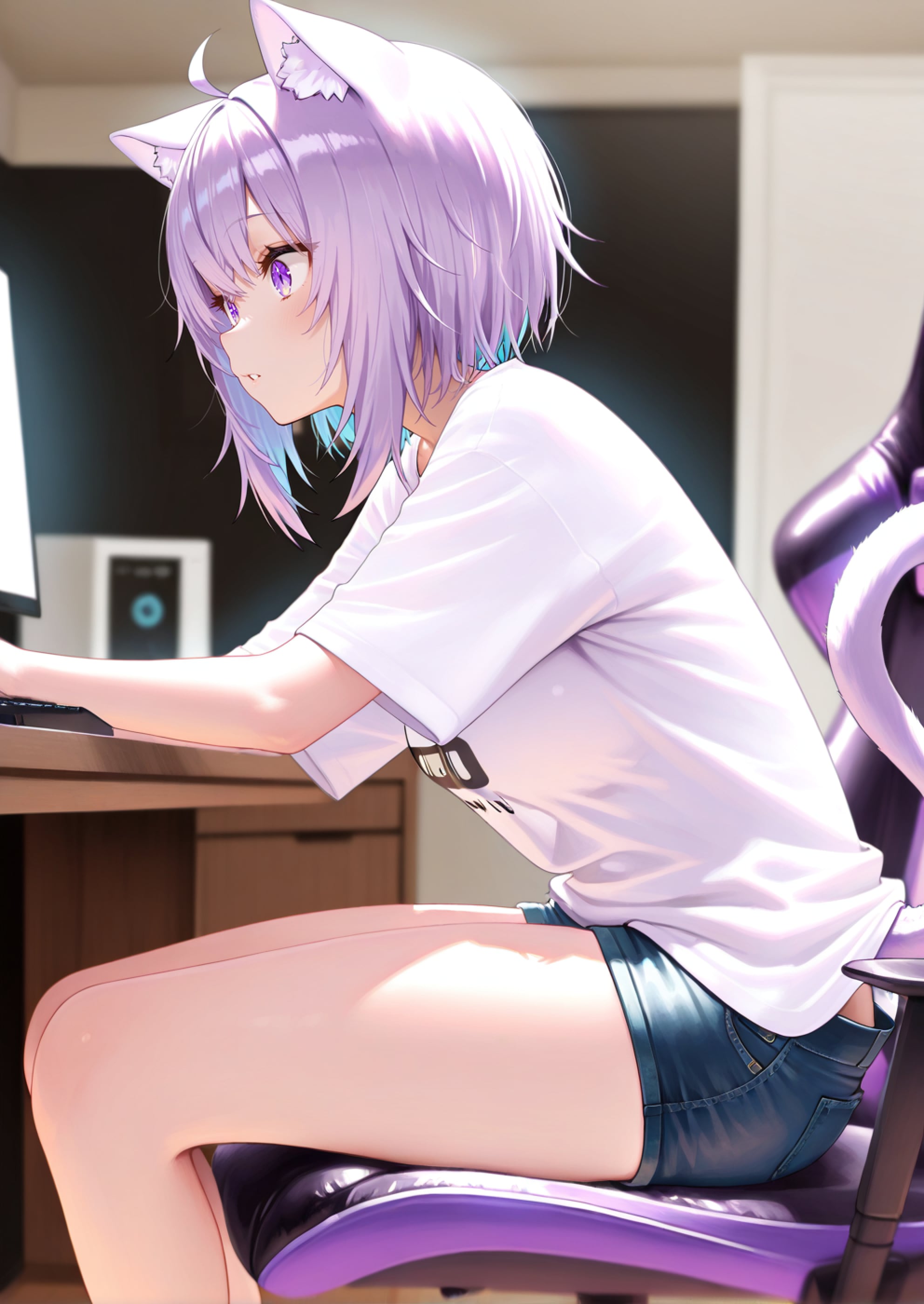 企画参加中🤍白TのオフV配信者達２　#白 | の人気AIイラスト・グラビア