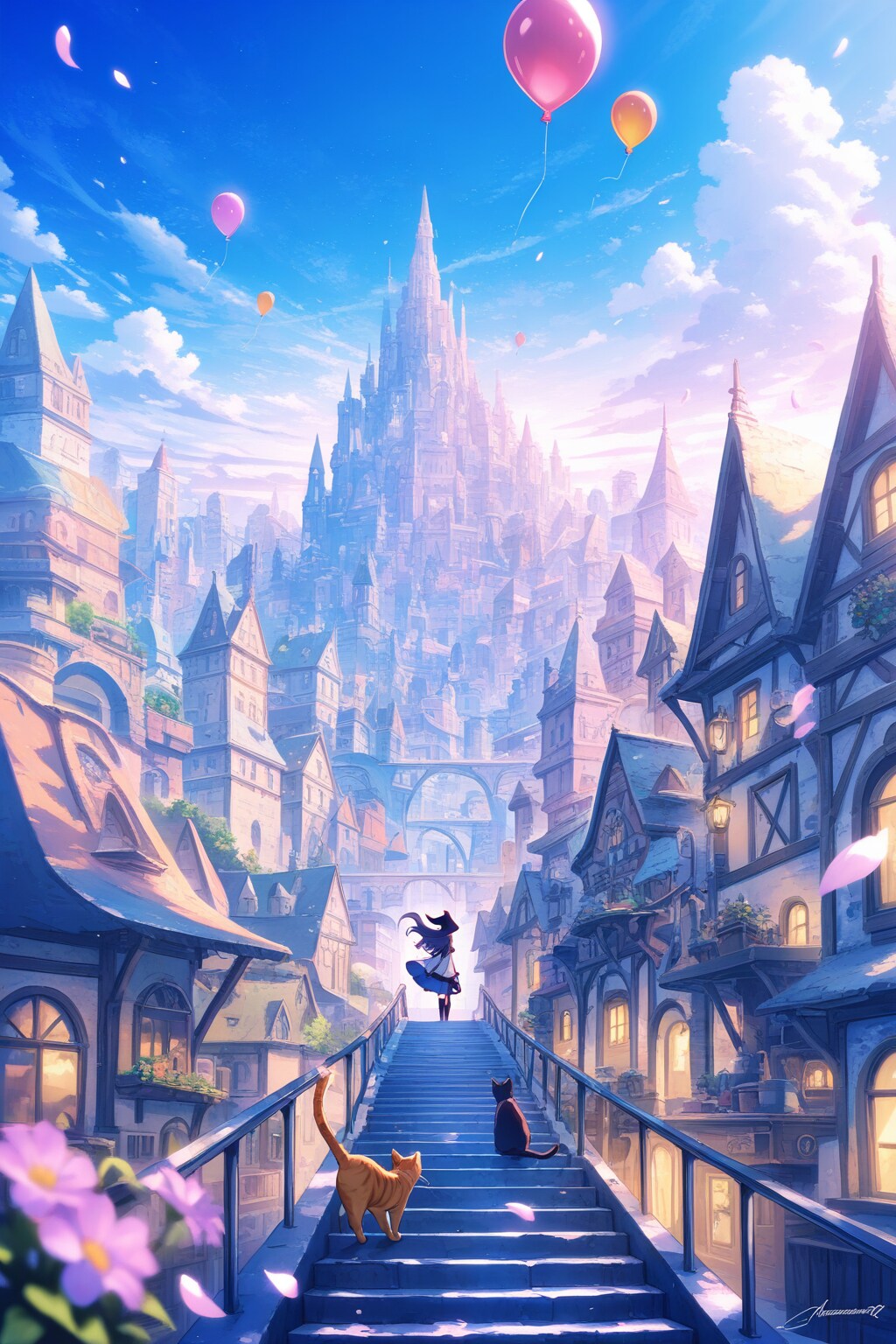 風船と魔女 | の人気AIイラスト・グラビア