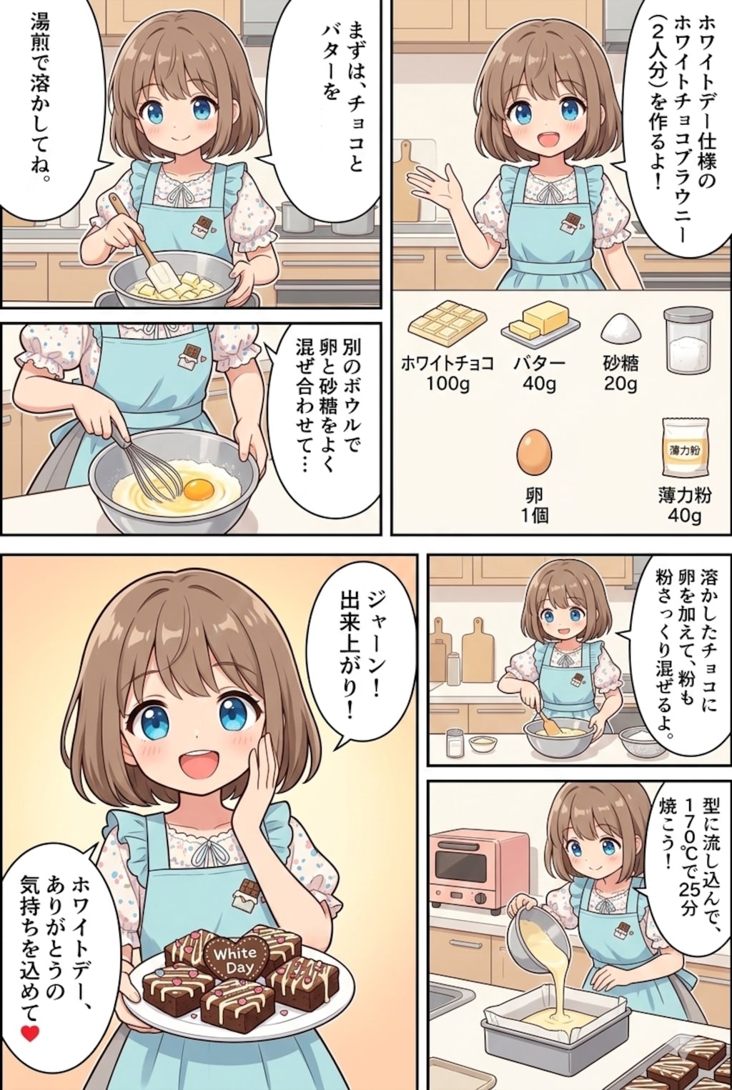 ホワイトチョコブラウニー