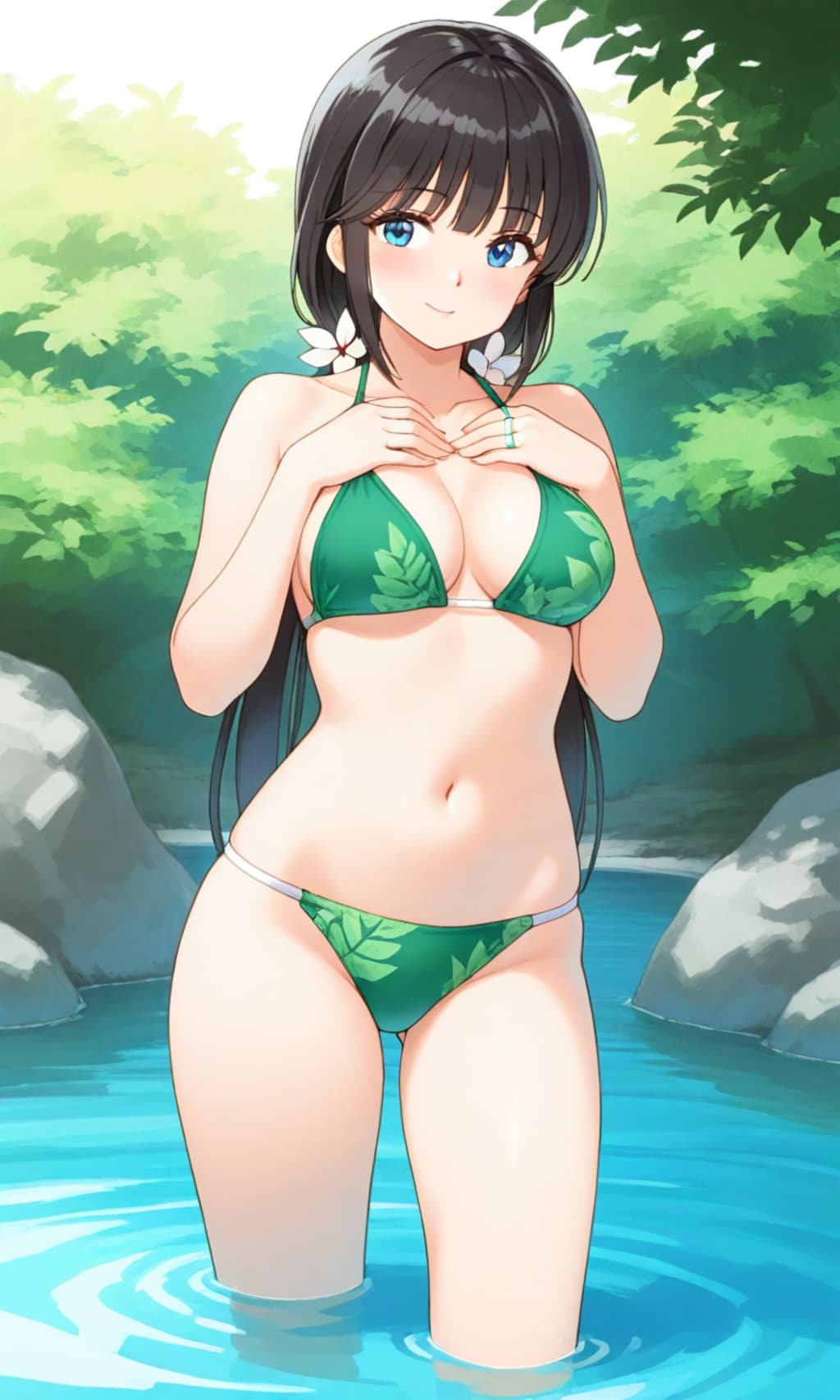 自然の中の水着