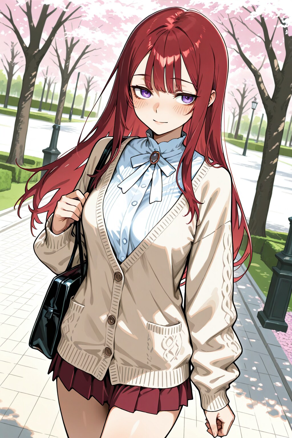 【ＤＡＩＳＹ様版】長身美脚赤髪紫目美少女（春夏秋冬）