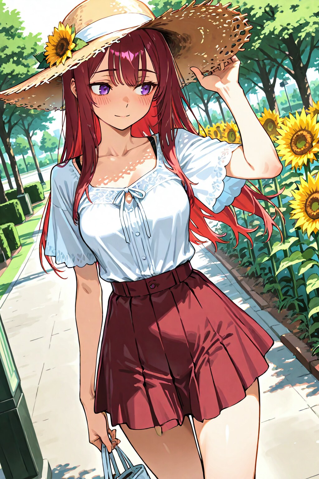 【ＤＡＩＳＹ様版】長身美脚赤髪紫目美少女（春夏秋冬）