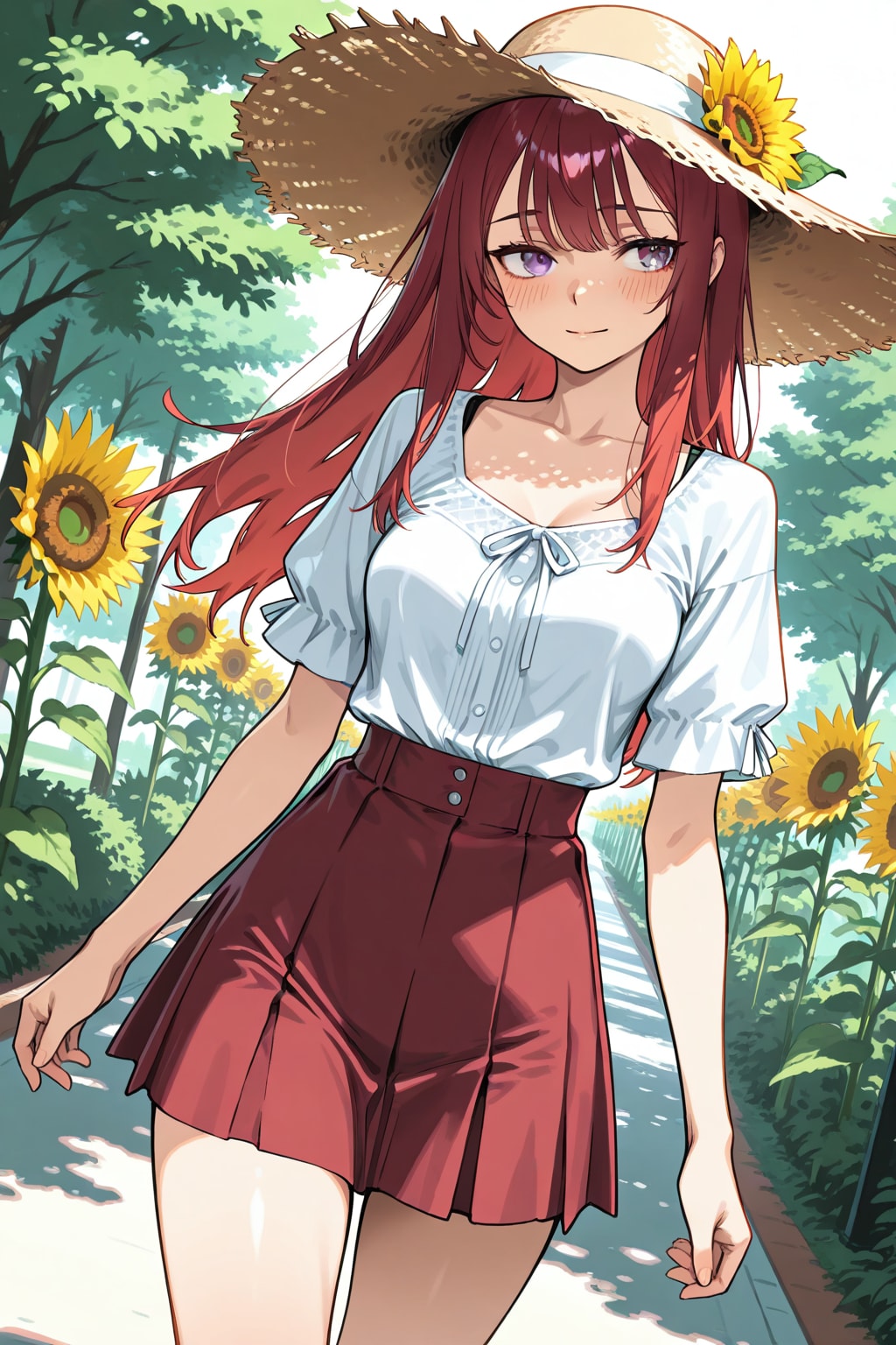 【ＤＡＩＳＹ様版】長身美脚赤髪紫目美少女（春夏秋冬）