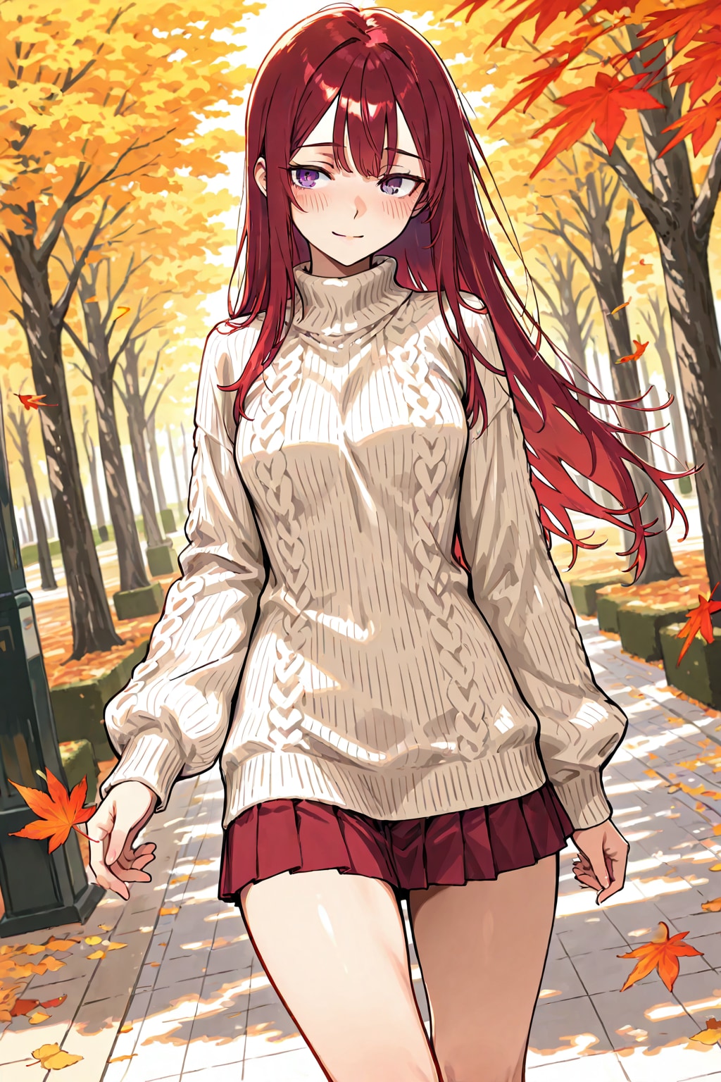 【ＤＡＩＳＹ様版】長身美脚赤髪紫目美少女（春夏秋冬）
