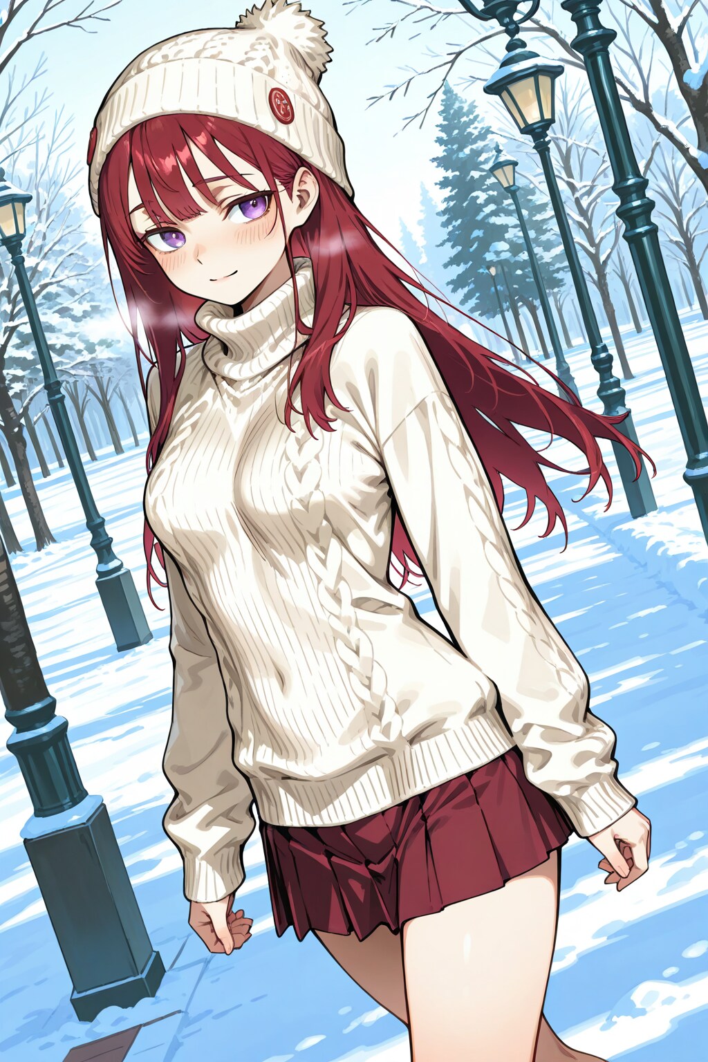 【ＤＡＩＳＹ様版】長身美脚赤髪紫目美少女（春夏秋冬）