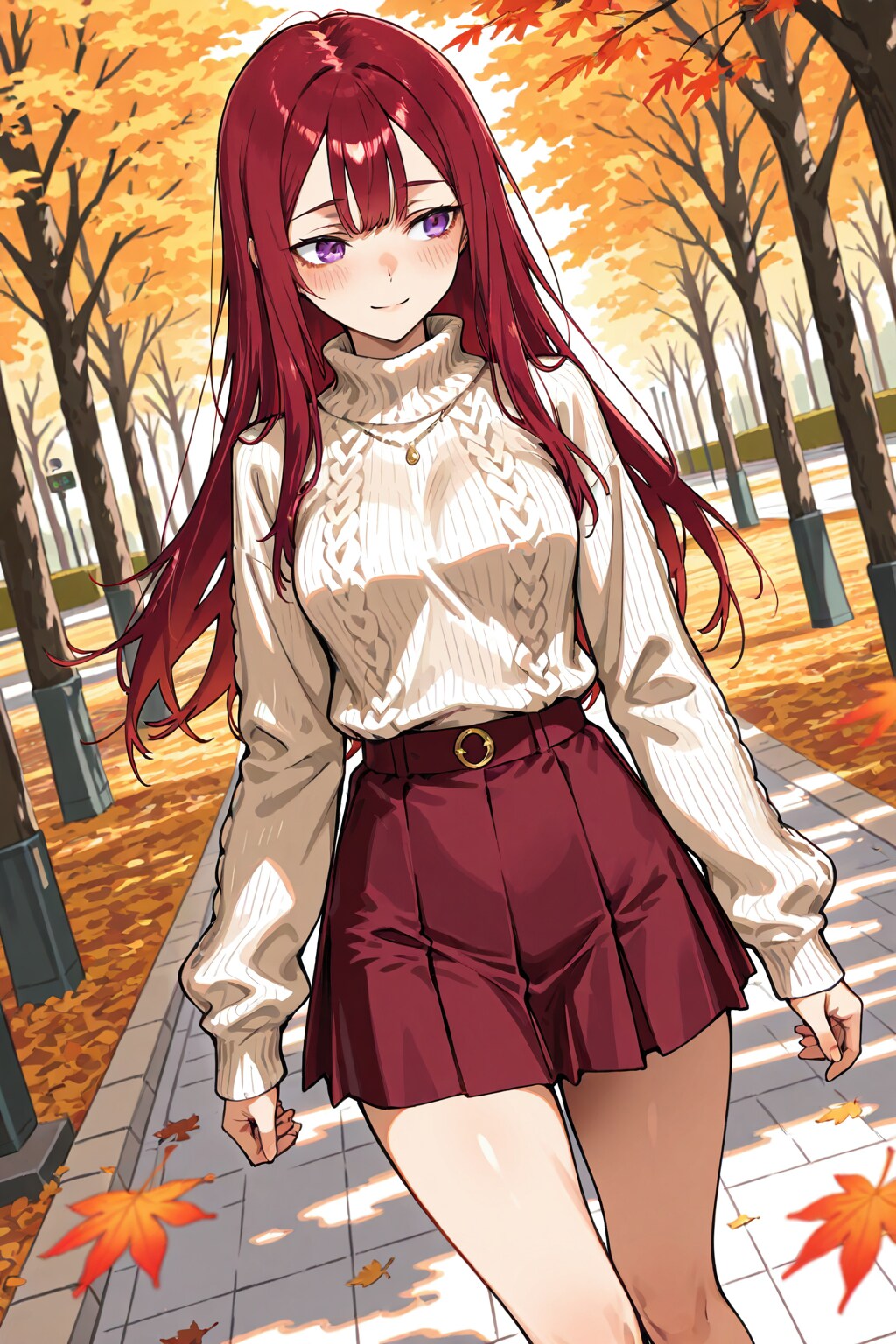 【ＤＡＩＳＹ様版】長身美脚赤髪紫目美少女（春夏秋冬）
