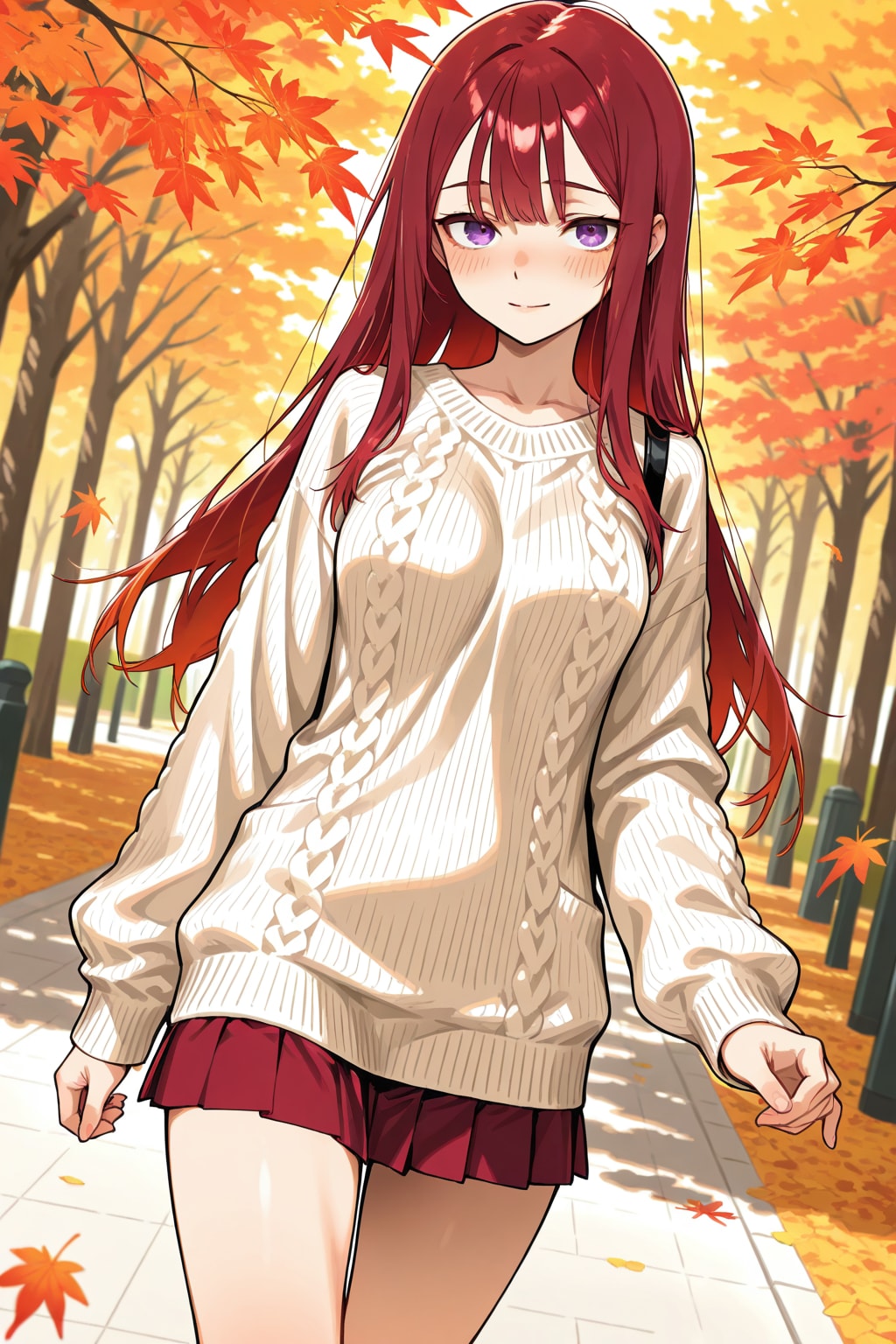 【ＤＡＩＳＹ様版】長身美脚赤髪紫目美少女（春夏秋冬）