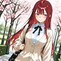 【ＤＡＩＳＹ様版】長身美脚赤髪紫目美少女（春夏秋冬） 3枚目