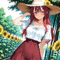 【ＤＡＩＳＹ様版】長身美脚赤髪紫目美少女（春夏秋冬） 6枚目