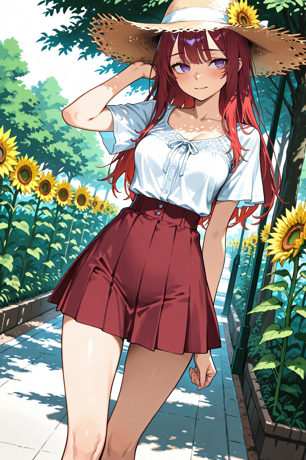【ＤＡＩＳＹ様版】長身美脚赤髪紫目美少女（春夏秋冬）