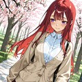 【ＤＡＩＳＹ様版】長身美脚赤髪紫目美少女（春夏秋冬） 2枚目