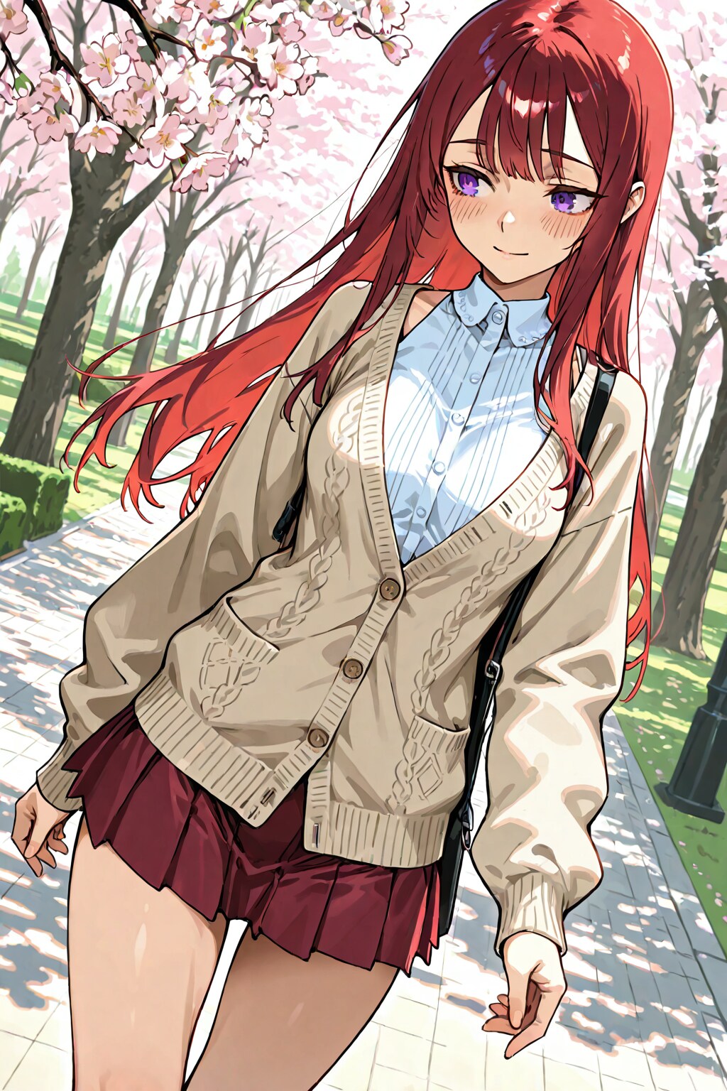 【ＤＡＩＳＹ様版】長身美脚赤髪紫目美少女（春夏秋冬）