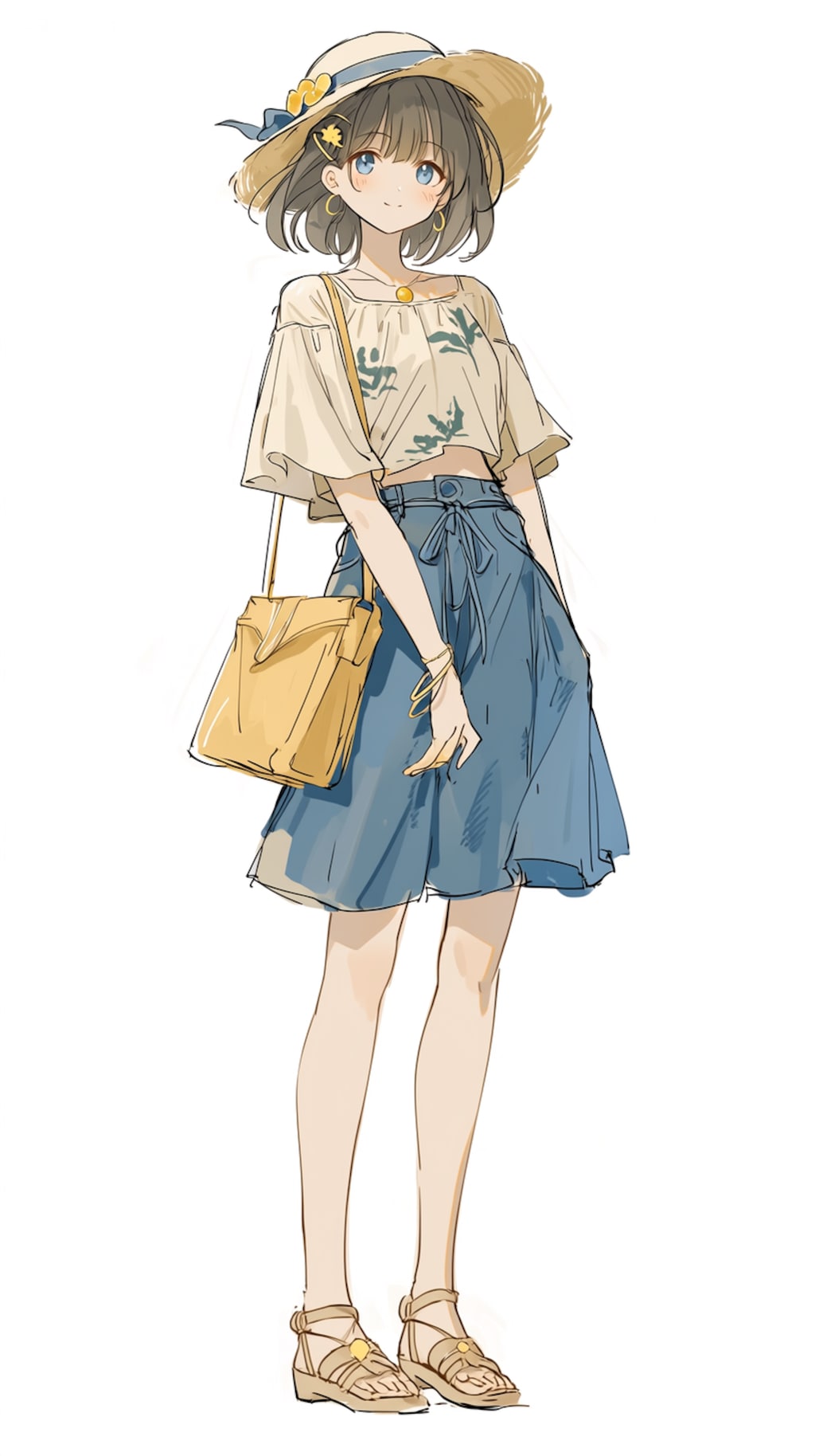 理想の夏コ－デの女の子👒