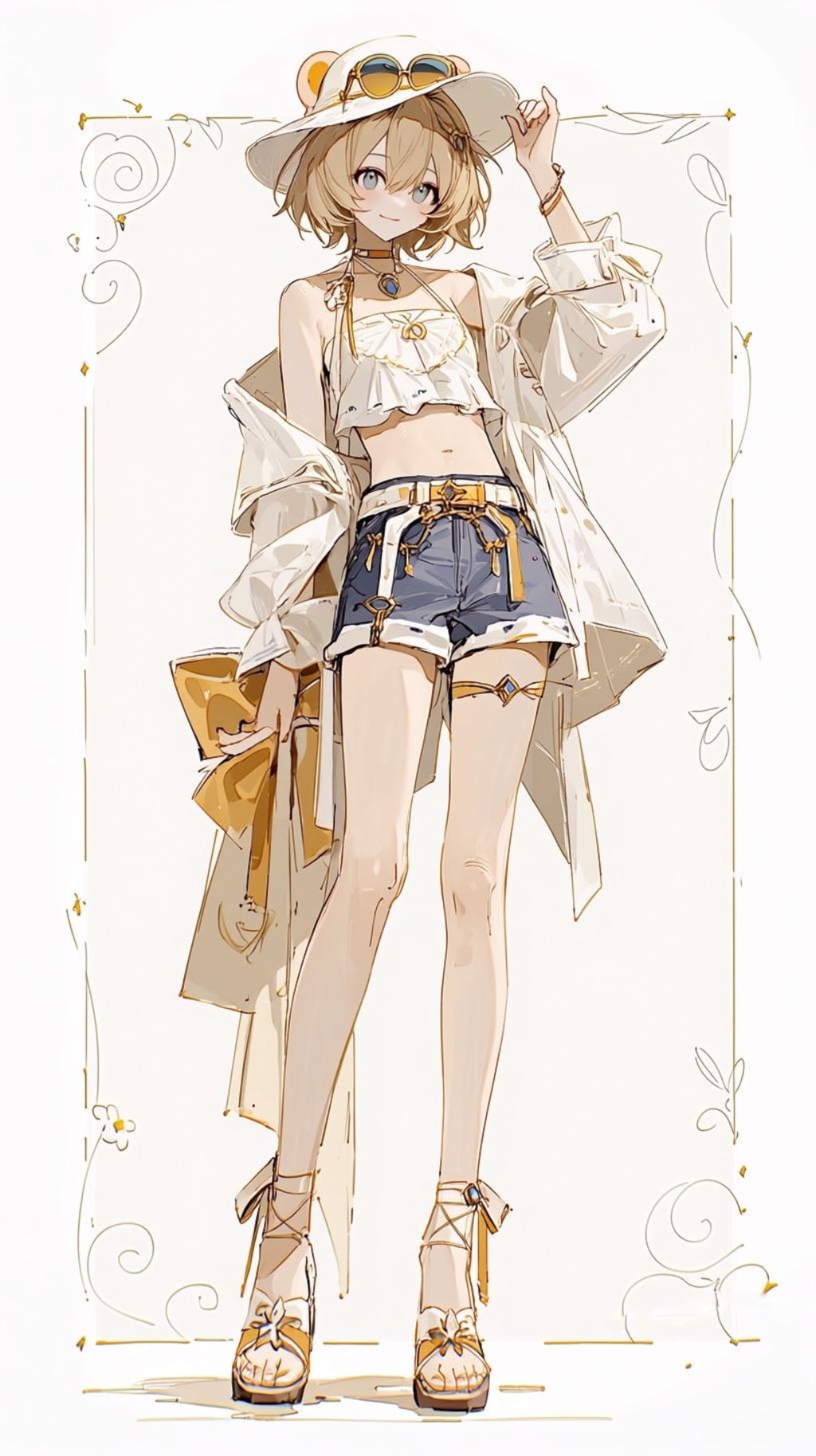 理想の夏コ－デの女の子👒