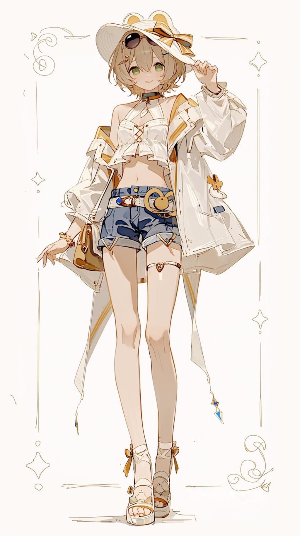 理想の夏コ－デの女の子👒