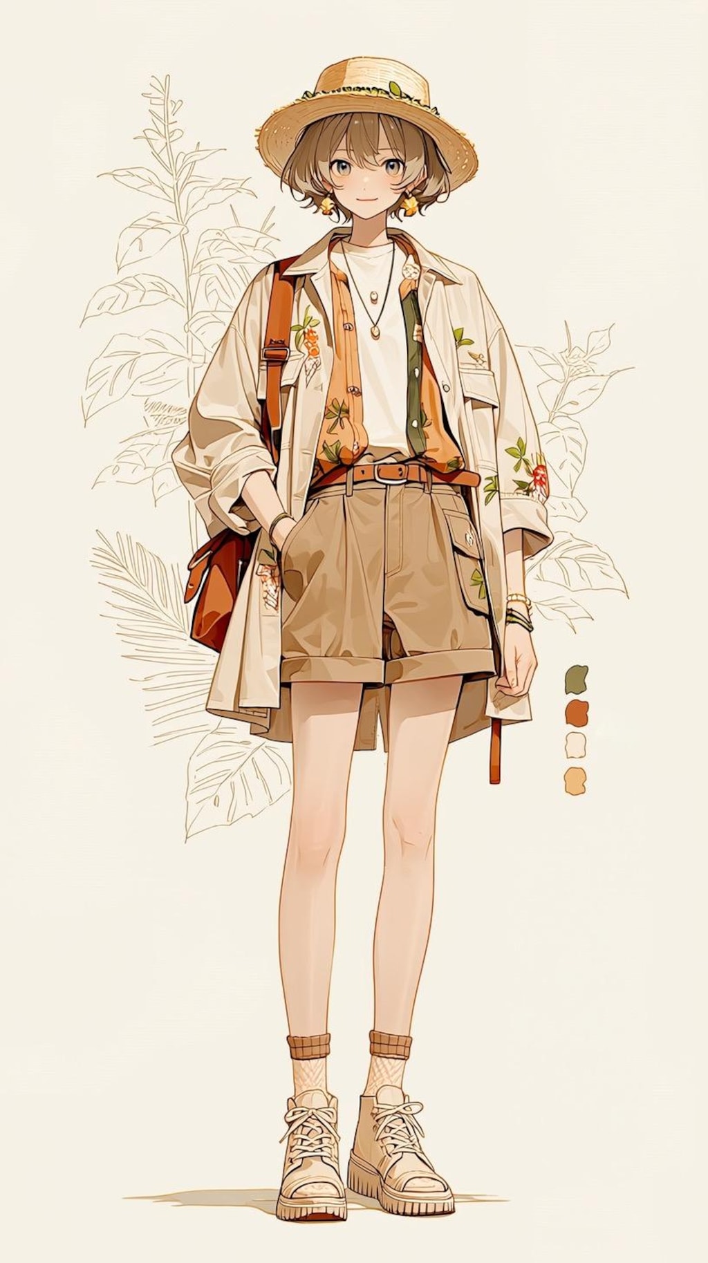 理想の夏コ－デの女の子👒